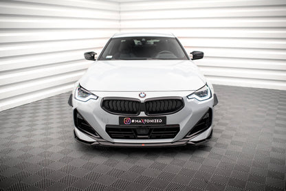 Maxton Front Ansatz V.1 für BMW 2 Coupe M-Paket / M240i G42 schwarz Hochglanz