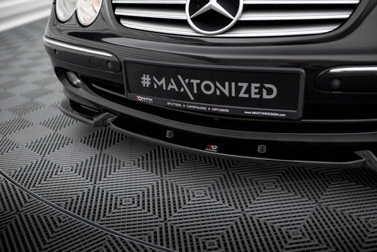 Maxton Front Ansatz V.2 für Mercedes-Benz CLK W209 schwarz Hochglanz