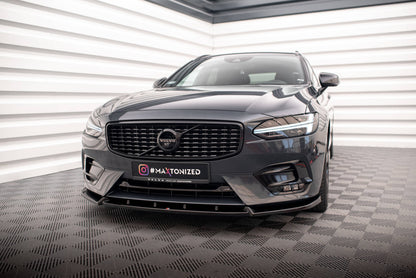 Maxton Front Ansatz für Volvo V90 / S90 R-Design Mk2 schwarz Hochglanz