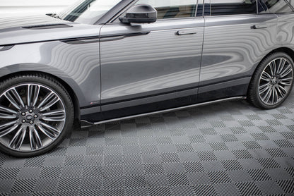 Maxton Seitenschweller Ansatz für Land Rover Range Rover Velar R-Dynamic Mk1 schwarz Hochglanz