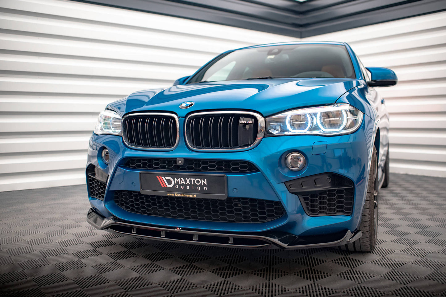 Maxton Front Ansatz V.3 für BMW X5 M F85 / X6 M F86 schwarz Hochglanz