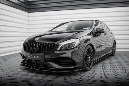 Maxton Street Pro Front Ansatz für für Mercedes-Benz A AMG-Line W176 Facelift