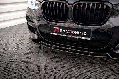 Maxton Front Ansatz V.1 für BMW X3 M40d / M40i / M-Paket G01  schwarz Hochglanz