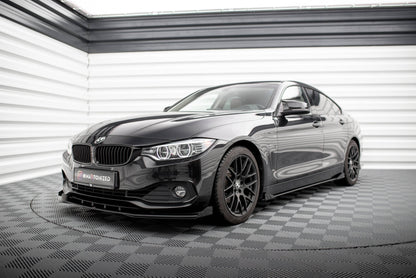 Maxton Front Flaps BMW 4er Gran Coupe F36 schwarz Hochglanz