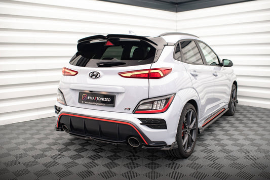 Maxton Spoiler CAP für Hyundai Kona N Mk1 schwarz Hochglanz