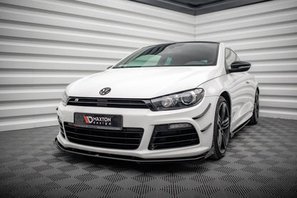 Maxton Street Pro Front Ansatz für +Flaps für + Flaps Volkswagen Scirocco R Mk3 schwarz Hochglanz