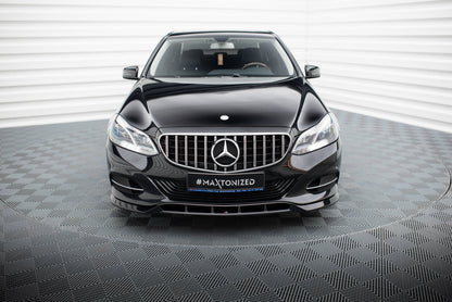 Maxton Front Ansatz für Mercedes-Benz E W212 Facelift schwarz Hochglanz