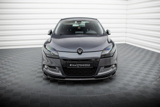 Maxton Front Ansatz V.2 für Renault Megane GT Mk3 Facelift schwarz Hochglanz