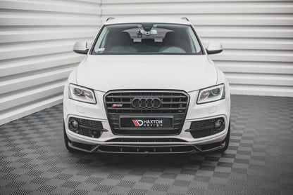 Maxton Front Ansatz für Audi SQ5 Mk1 (8R) schwarz Hochglanz