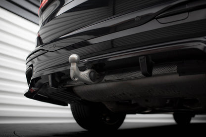 Maxton Mittlerer Diffusor Heck Ansatz DTM Look für BMW X7 M-Paket G07 Facelift schwarz Hochglanz