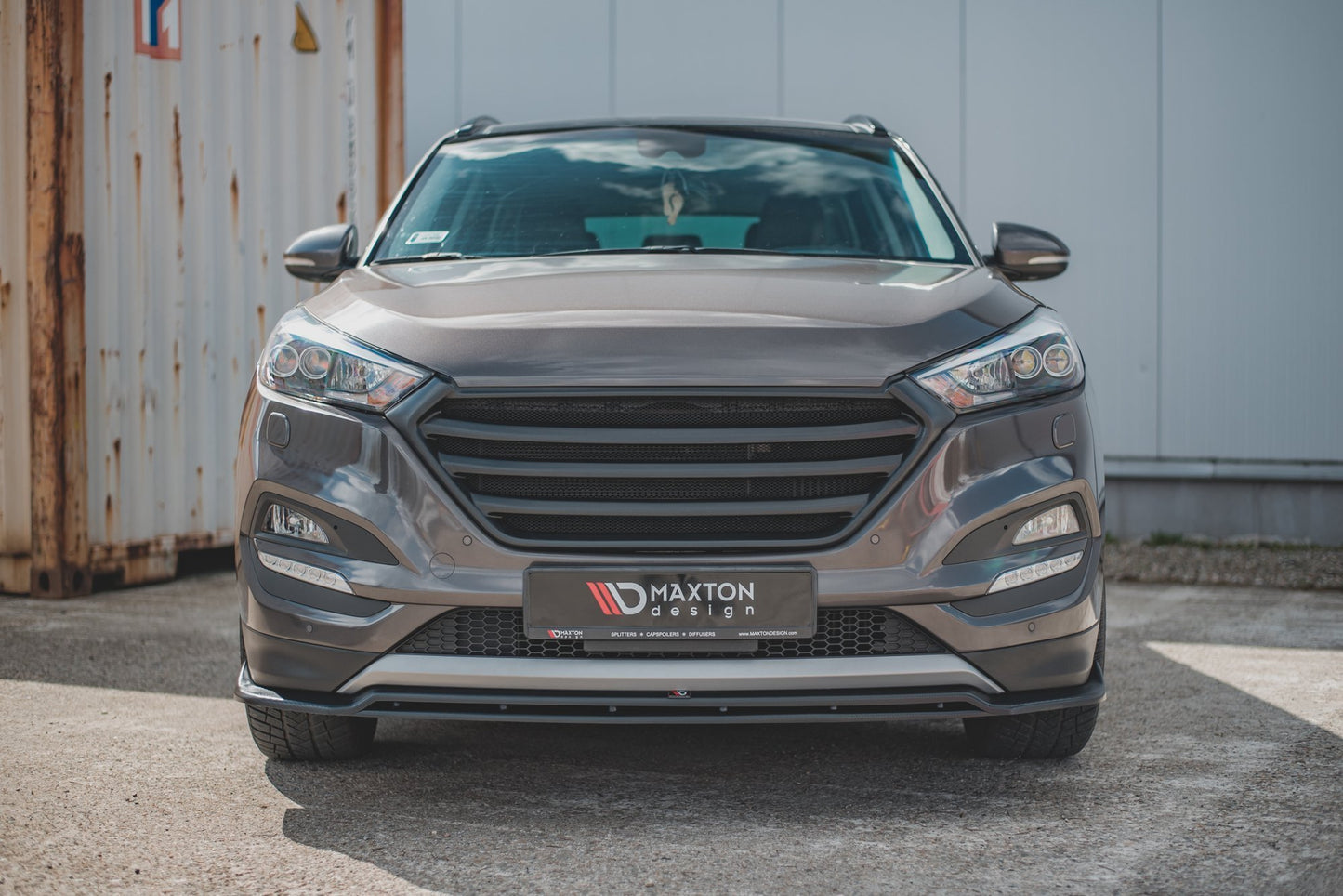Maxton Front Ansatz für Hyundai Tucson Mk3 schwarz Hochglanz