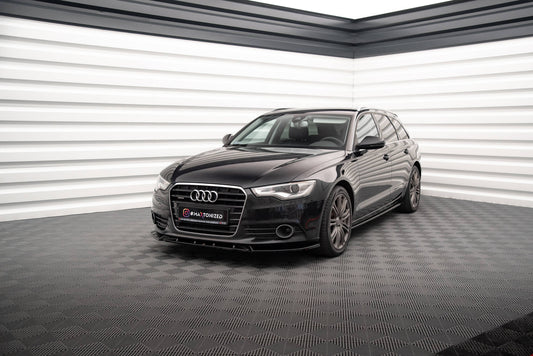 Maxton Front Ansatz V.2 für Audi A6 C7 schwarz Hochglanz