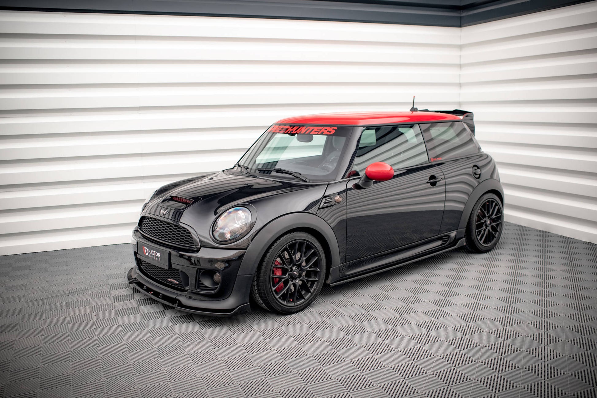 Maxton Seitenschweller Ansatz für V.2 für Mini Cooper John Cooper Works R56 schwarz Hochglanz