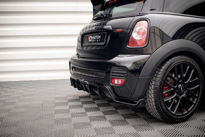 Maxton Diffusor Heck Ansatz für Mini Cooper John Cooper Works R56 schwarz Hochglanz