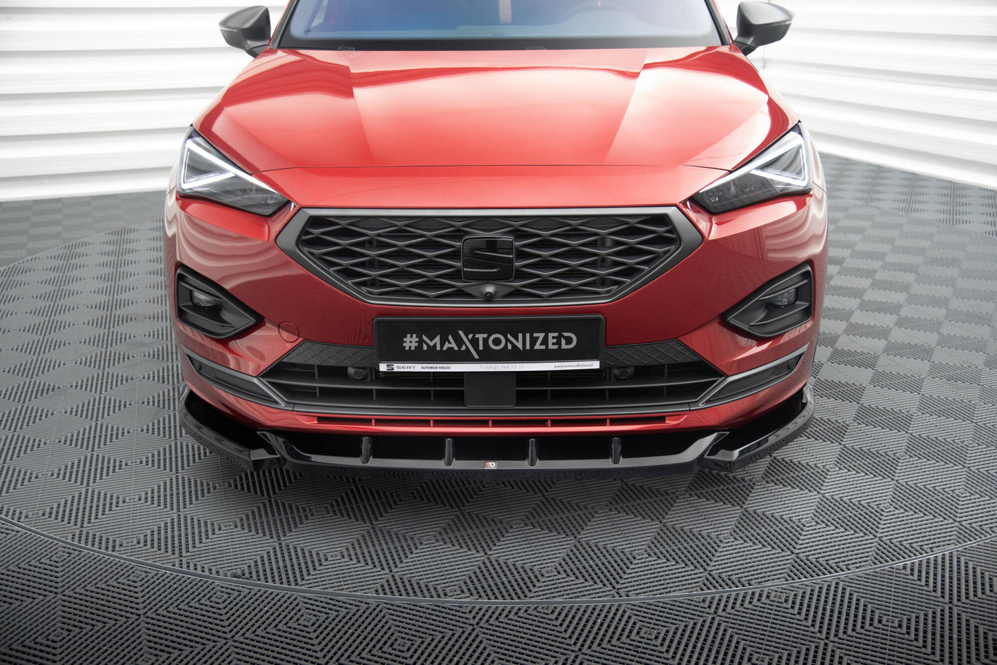 Maxton Front Ansatz V.1 für Seat Tarraco FR Mk1 schwarz Hochglanz