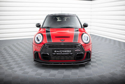 Maxton Front Ansatz V.1 für Mini Cooper S John Cooper Works F56 Facelift schwarz Hochglanz