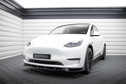 Maxton Front Ansatz V.1 für Tesla Model Y schwarz Hochglanz