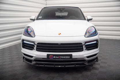 Maxton Front Ansatz für Porsche Cayenne Coupe Mk3 schwarz Hochglanz