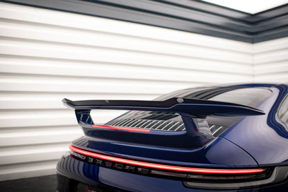 Maxton Spoiler CAP für Porsche 911 Carrera Aero 992 schwarz Hochglanz