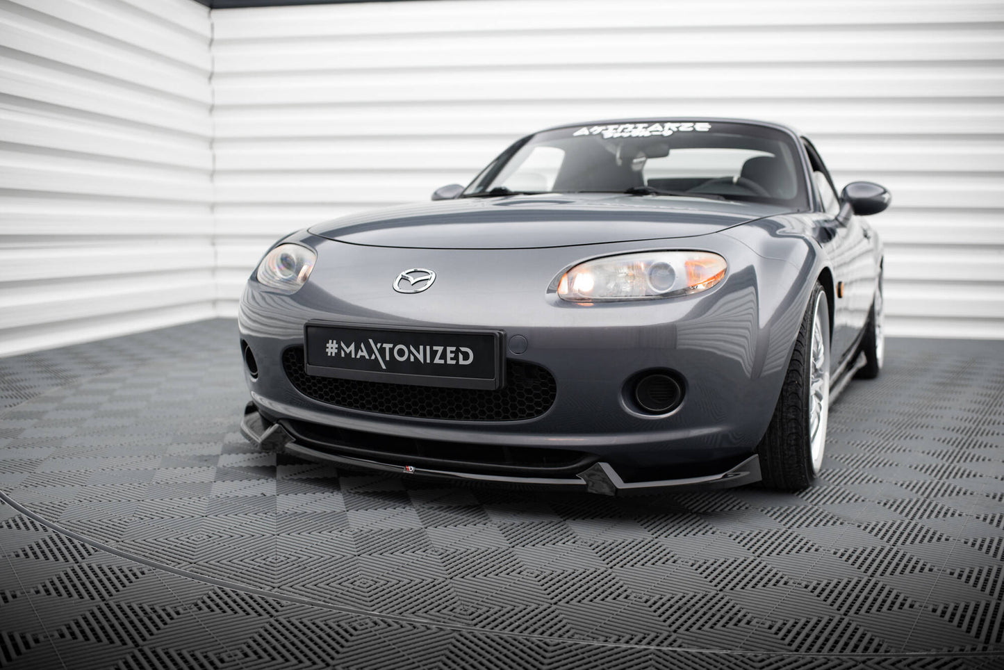 Maxton Front Ansatz V.2 für Mazda MX5 NC (Mk3) schwarz Hochglanz