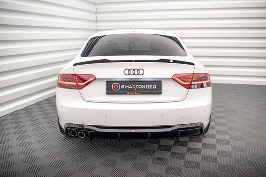 Maxton Diffusor Heck Ansatz für Audi A5 Coupe 8T Facelift (Version mit Doppelauspuff auf einer Seite)