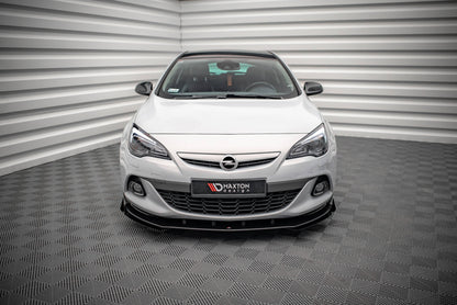 Maxton Street Pro Front Ansatz für +Flaps für V.1 + Flaps Opel Astra GTC OPC-Line J schwarz Hochglanz