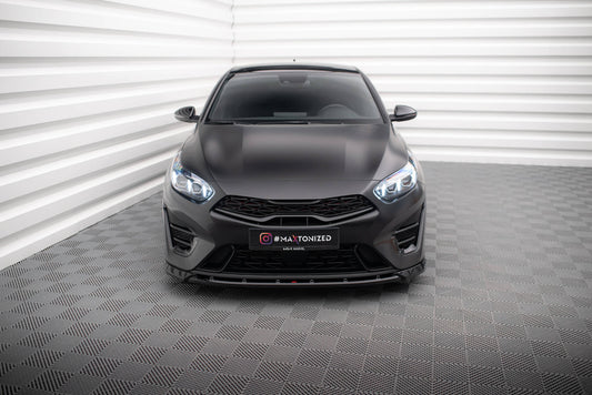 Maxton Front Ansatz V.2 für Kia Proceed GT Mk1 Facelift / Ceed GT Mk3 Facelift  schwarz Hochglanz