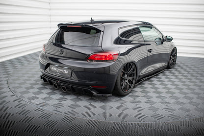 Maxton Heck Ansatz Flaps Diffusor V.2 für Volkswagen Scirocco Mk3  schwarz Hochglanz