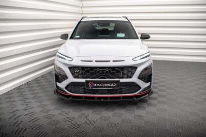 Maxton Front Ansatz V.2 für Hyundai Kona N Mk1 schwarz Hochglanz