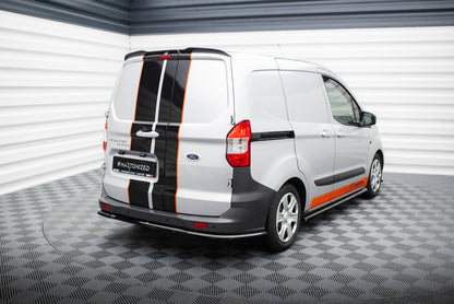 Maxton Zentrale Hinten Splitte Ford Transit Courier Mk1 schwarz Hochglanz
