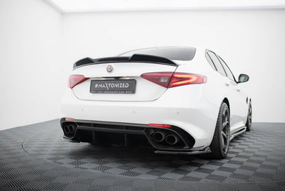 Maxton Spoiler CAP für 3D Alfa Romeo Giulia Quadrifoglio schwarz Hochglanz
