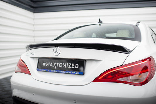 Maxton Spoiler CAP für 3D Mercedes-Benz CLA C117 Facelift schwarz Hochglanz