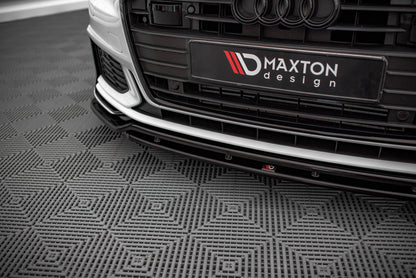Maxton Front Ansatz V.3 für Audi A6 S-Line / S6 C8  schwarz Hochglanz