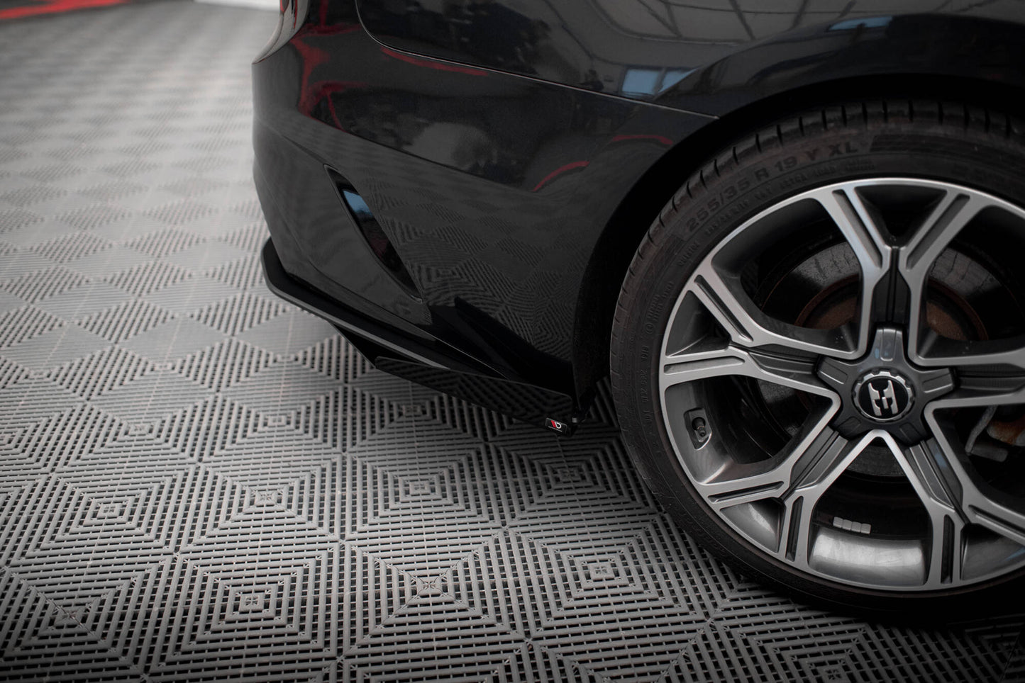Maxton Street Pro Heck Ansatz Flaps Diffusor +Flaps für Kia Stinger GT / GT-Line  Mk1 schwarz Hochglanz