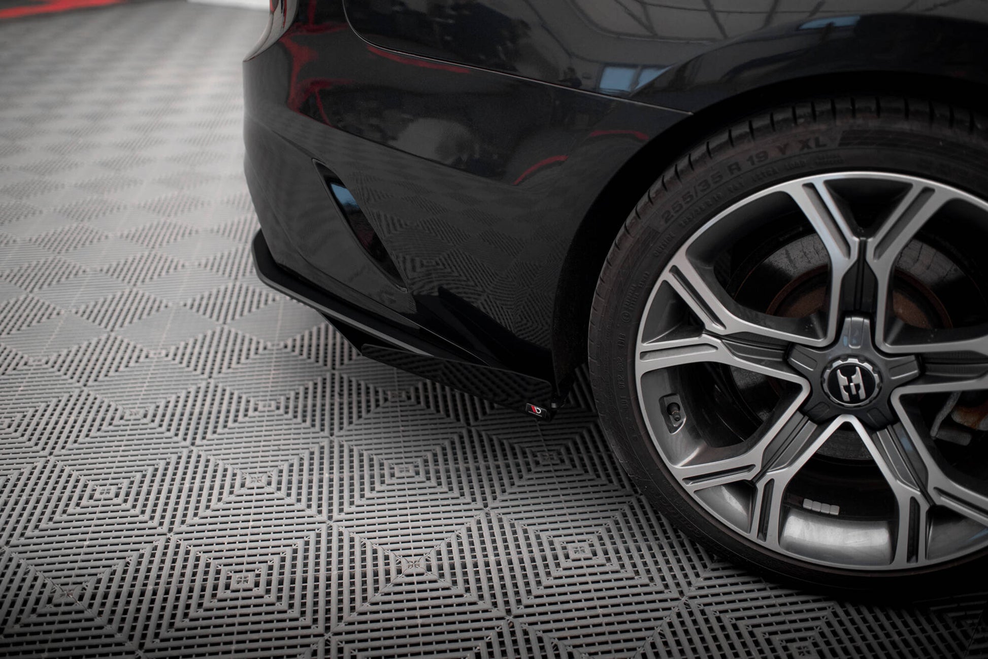 Maxton Street Pro Heck Ansatz Flaps Diffusor +Flaps für Kia Stinger GT / GT-Line  Mk1 schwarz Hochglanz