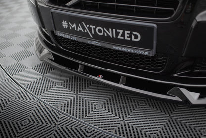 Maxton Front Ansatz für Volvo S80 Mk2 schwarz Hochglanz