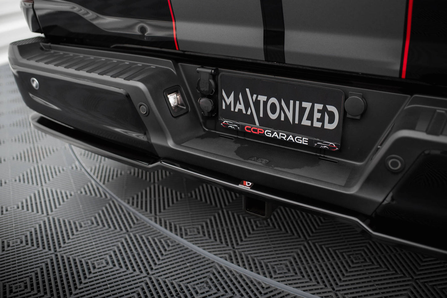 Maxton Zentrale Hinten Splitte Shelby F150 Super Snake schwarz Hochglanz