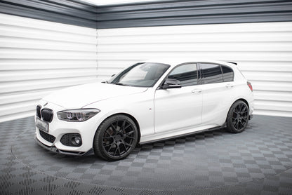 Maxton Seitenschweller Ansatz für V.3 für CSL Look BMW 1er M-Paket / M140i F20 Facelift schwarz Hochglanz