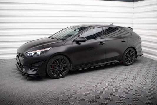 Maxton Street Pro Seitenschweller Ansatz für + Flaps Kia Proceed GT Mk1 Facelift / Ceed GT Mk3 Facelift  schwarz Hochglanz