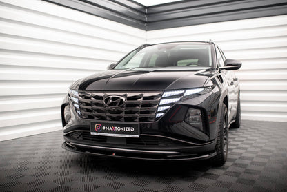 Maxton Front Ansatz V.1 für Hyundai Tucson Mk4 schwarz Hochglanz