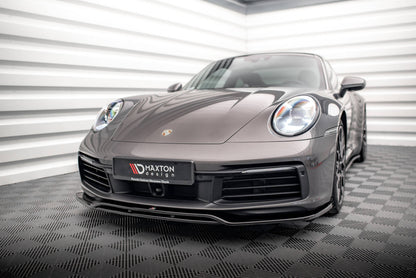 Maxton Front Ansatz für Porsche 911 Carrera 4S 992 schwarz Hochglanz