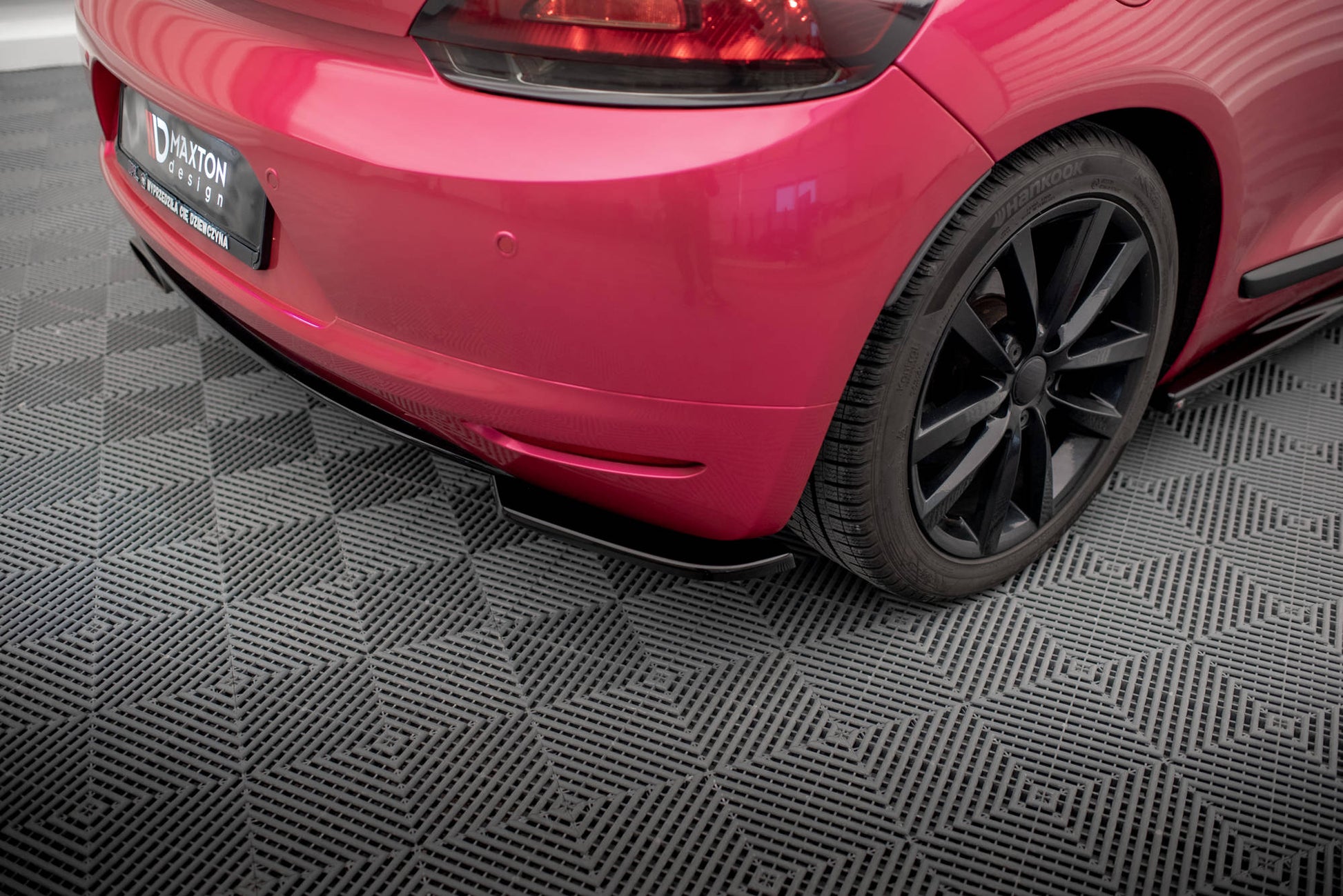 Maxton Heck Ansatz Flaps Diffusor für Volkswagen Scirocco Mk3 schwarz Hochglanz