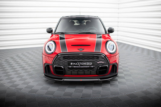 Maxton Front Ansatz V.2 für Mini Cooper S John Cooper Works F56 Facelift schwarz Hochglanz