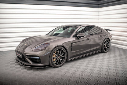 Maxton Seitenschweller Ansatz für Porsche Panamera Turbo S E-Hybrid / Panamera E-Hybrid schwarz Hochglanz