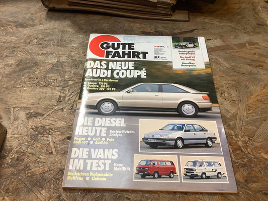 Gute Fahrt Das Neue Audi Coupé Zeitschrift Ausgabe 12/88