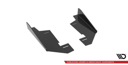 Maxton Hintere Seiten Flaps für BMW 4er Gran Coupe F36 schwarz Hochglanz