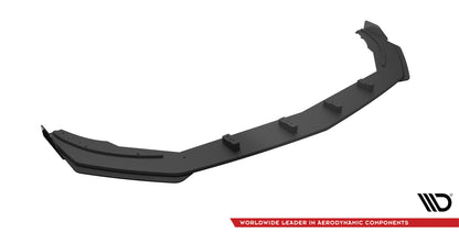 Maxton Street Pro Front Ansatz für +Flaps für + Flaps Mercedes A35 AMG / AMG-Line Aero Pack W177  schwarz Hochglanz