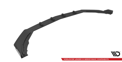 Maxton Street Pro Front Ansatz für +Flaps für + Flaps Mercedes A35 AMG / AMG-Line Aero Pack W177  schwarz Hochglanz