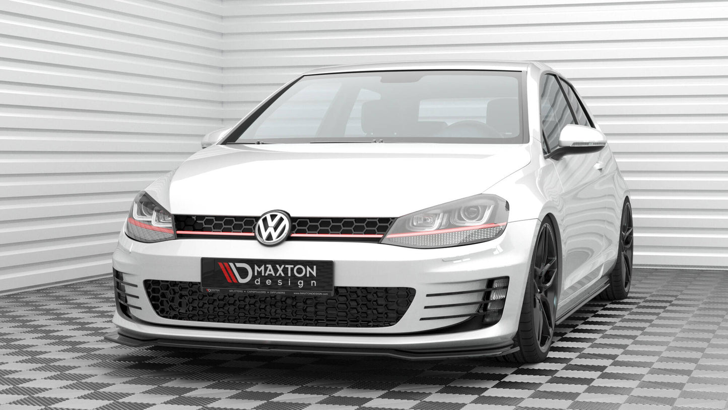 Maxton Front Ansatz V.3 für Volkswagen Golf GTI Mk7 schwarz Hochglanz