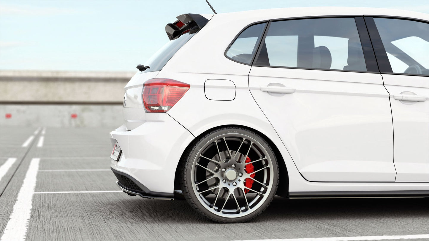 Maxton Mittlerer Diffusor Heck Ansatz DTM Look für VW Polo 6 GTI Mk6 schwarz Hochglanz